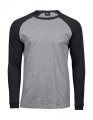 Baseball T-shirt Lange mouw Tee Jays 5072 Heather-Black 